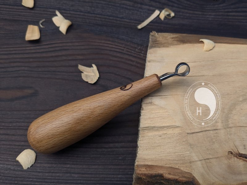 手工锻造迷你刮刀：8 毫米汤匙木雕工具 - 零件/散装材料/工具 - 其他金属 