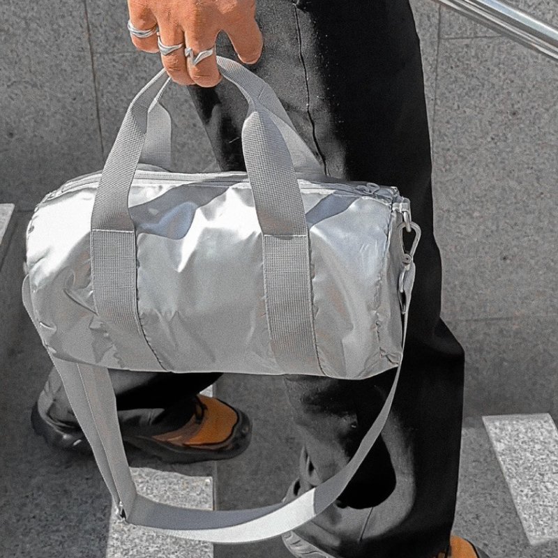 LOQI mini旅袋 I 消光银 WESIMI I 手提、斜背小包 - 侧背包/斜挎包 - 聚酯纤维 银色