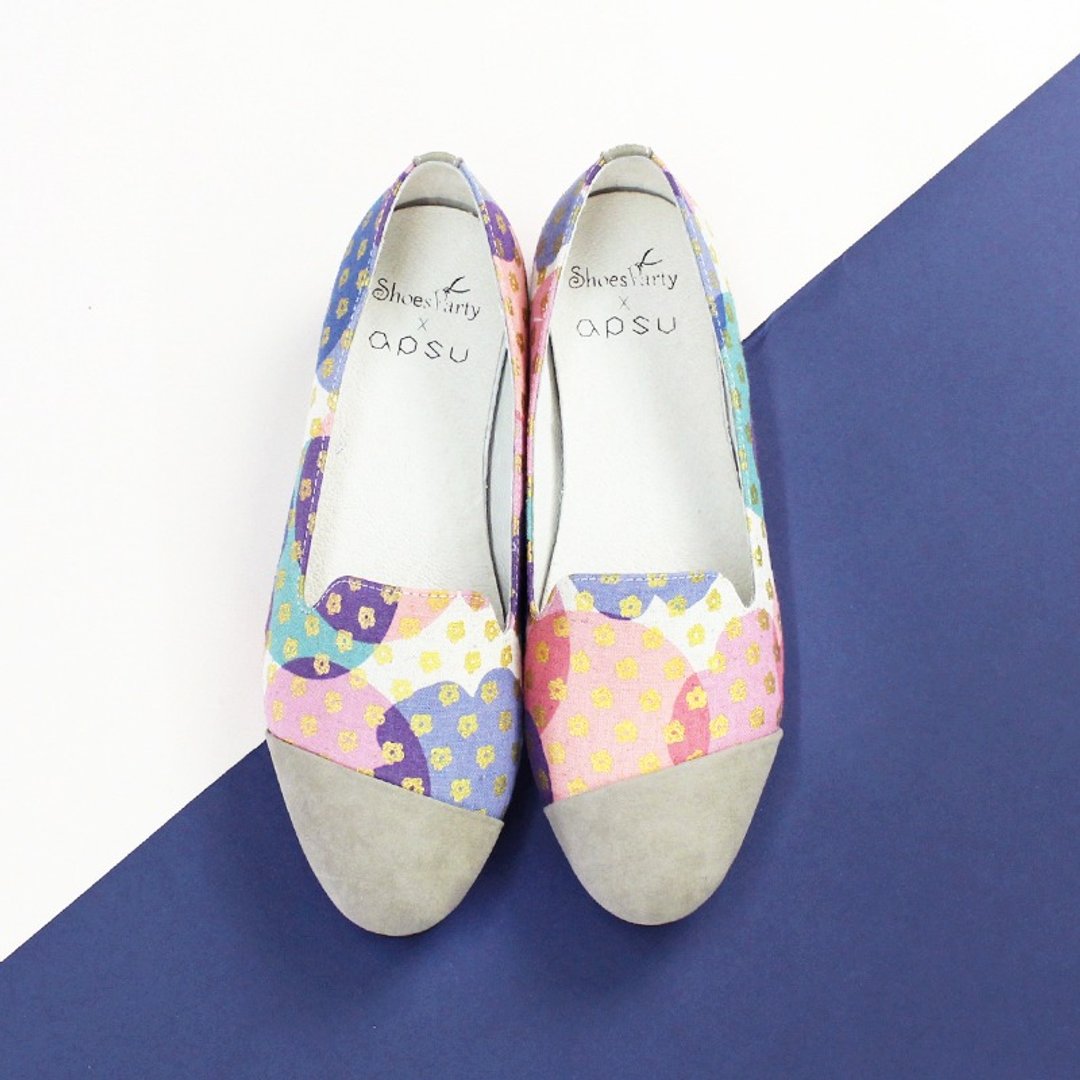 Shoes Party 春日百花风情祭欧贝拉 /手工订制/日本布料 - 芭蕾鞋/娃娃鞋 - 棉 粉红色