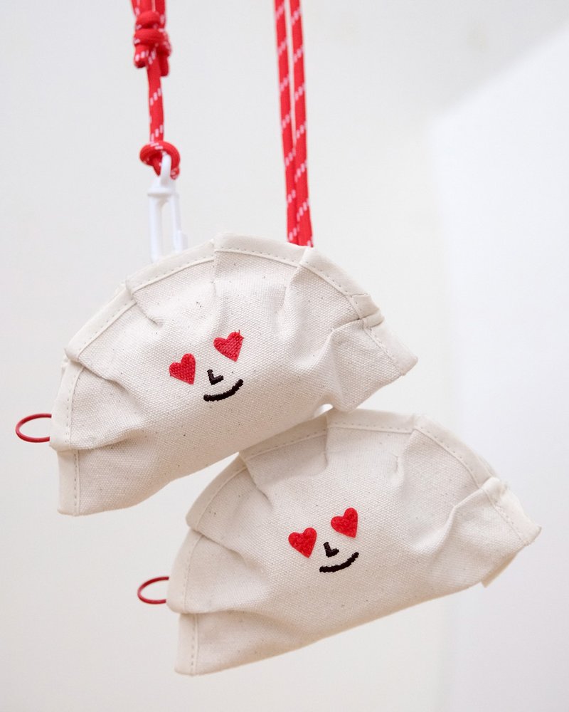 转饺遇到爱/爱心水饺零钱包情侣组 - 零钱包 - 其他材质 白色