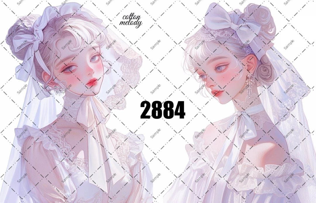 original sticker no.2884 人物贴纸 原创贴纸 原创人物贴纸 装饰贴纸 cotton melody - 贴纸 - 纸 
