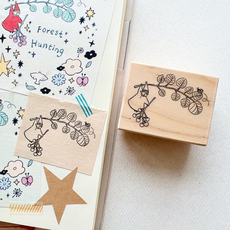 【星星花园】森林寻宝之旅/ 半手工印章 - 印章/印台 - 橡胶 