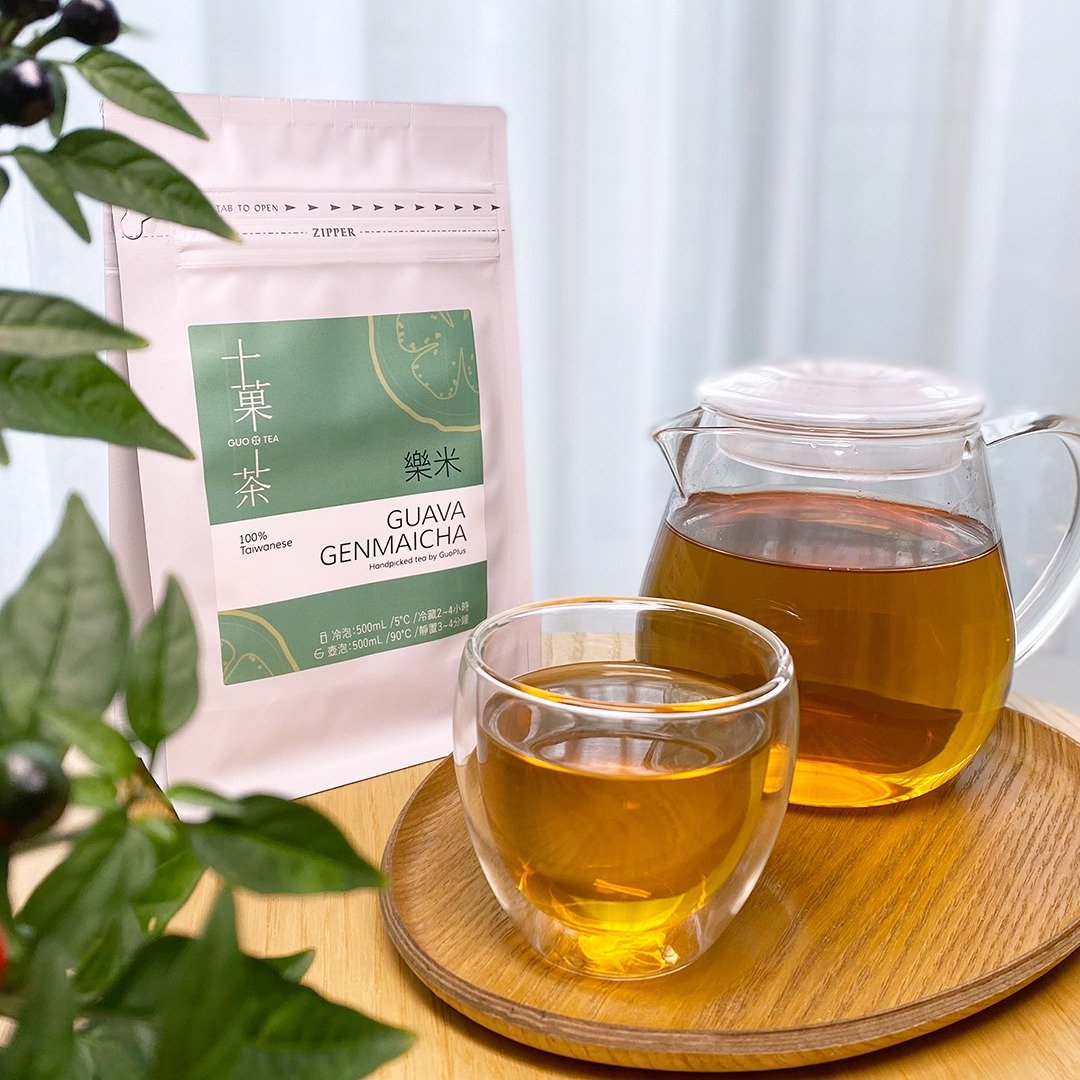 红心芭乐玄米茶(大茶包8入) 台湾冻干水果茶包 - 茶 - 新鲜食材 金色