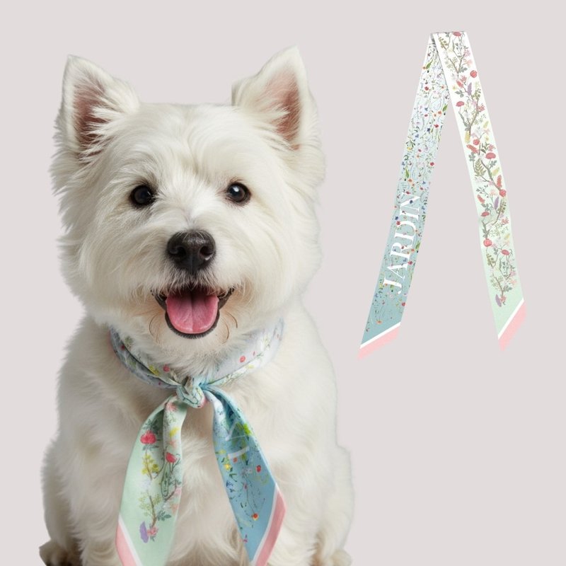 宠物 狗狗丝巾 狗狗围巾 维纳斯花园 长丝巾 - 衣/帽 - 聚酯纤维 多色