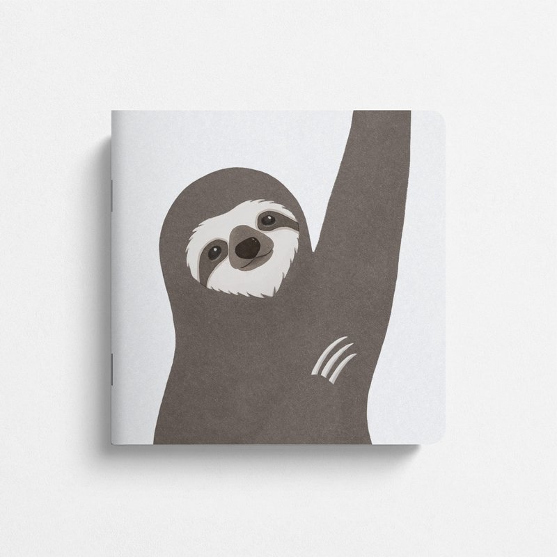 树懒丨掌心方形迷你笔记本丨动物眼神系列 - 笔记本/手帐 - 纸 咖啡色