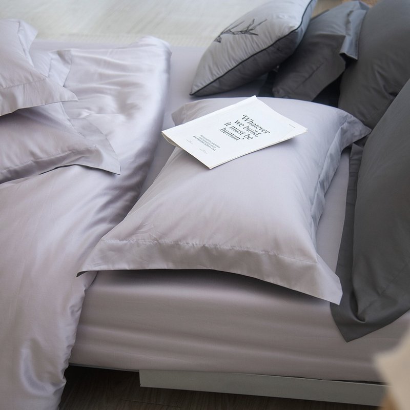 DR6000月光石灰 100支顶级长绒棉 床包枕套/床包被套组 台湾制 - 寝具 - 棉．麻 
