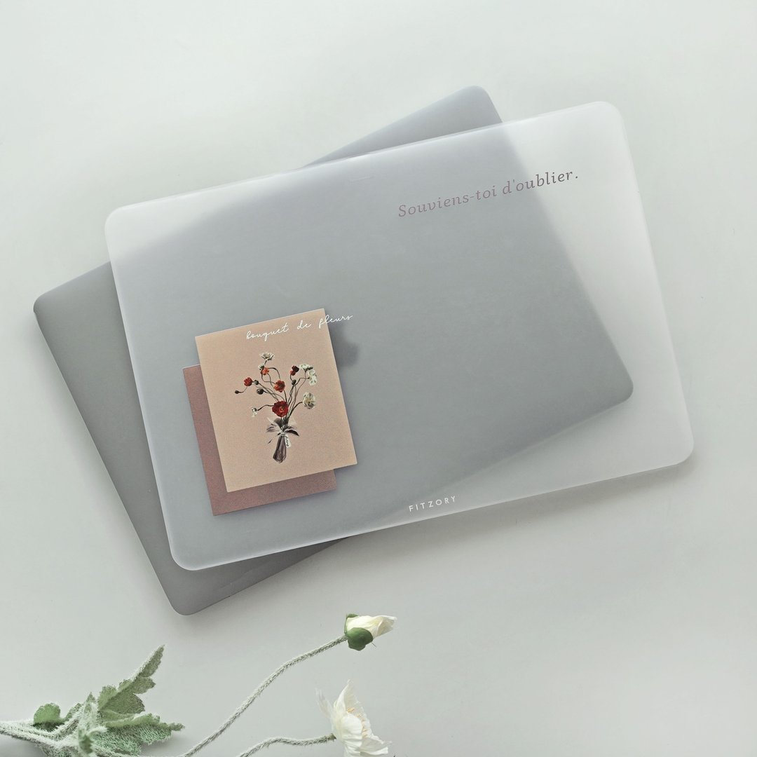 【FITZORY】花艺师 冰岛罂粟款 | Macbook保护壳 - 平板/电脑保护壳 - 塑料 白色
