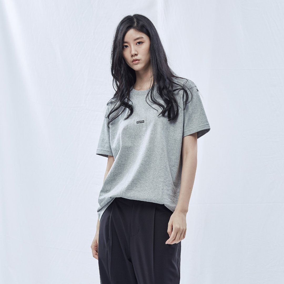 DYCTEAM 基础系列 | 重磅 Box Logo Tee (GY) - 中性连帽卫衣/T 恤 - 棉 灰色
