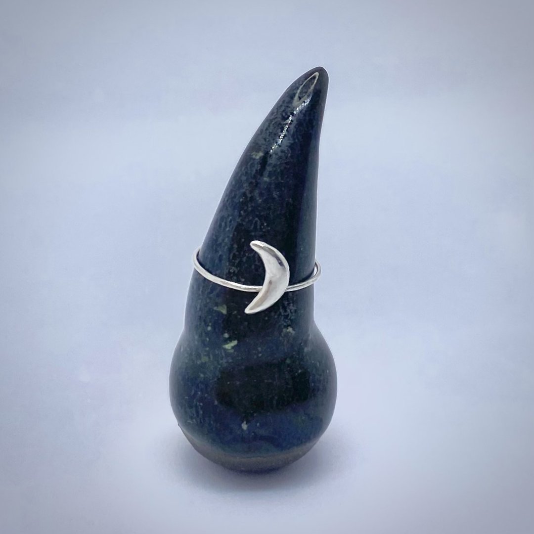 Silver moon Silver ring - 戒指 - 其他金属 银色