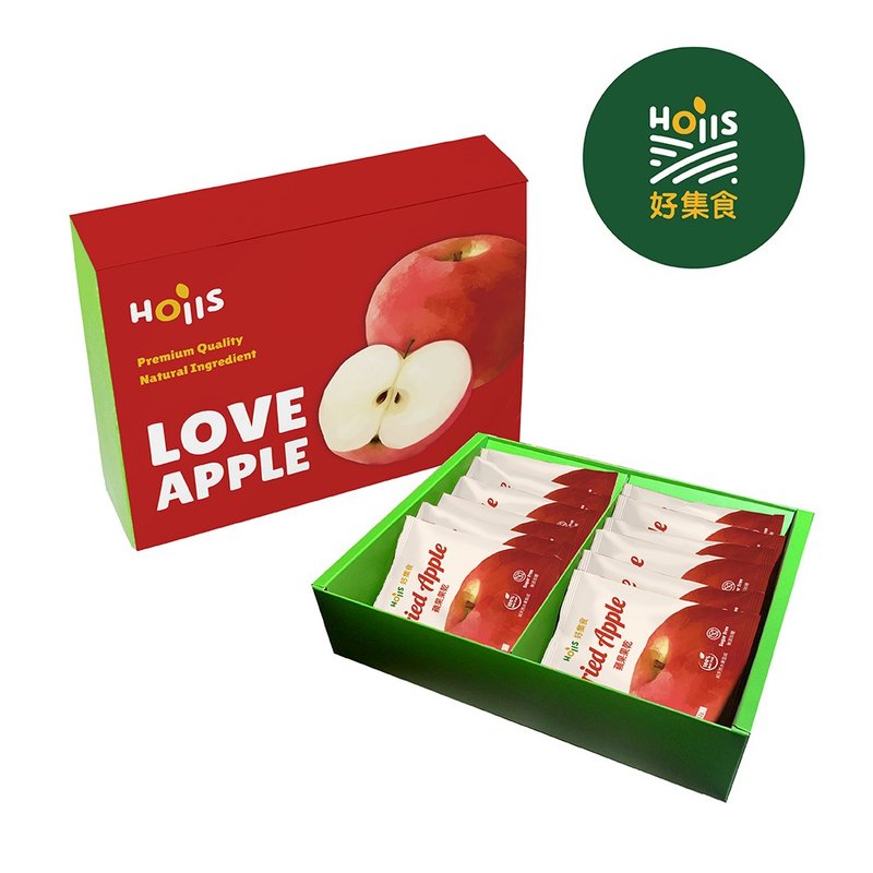 【春节礼盒】好苹安软Q苹果干12入礼盒送礼品袋【Hoiis好集食】 - 水果干 - 其他材质 绿色