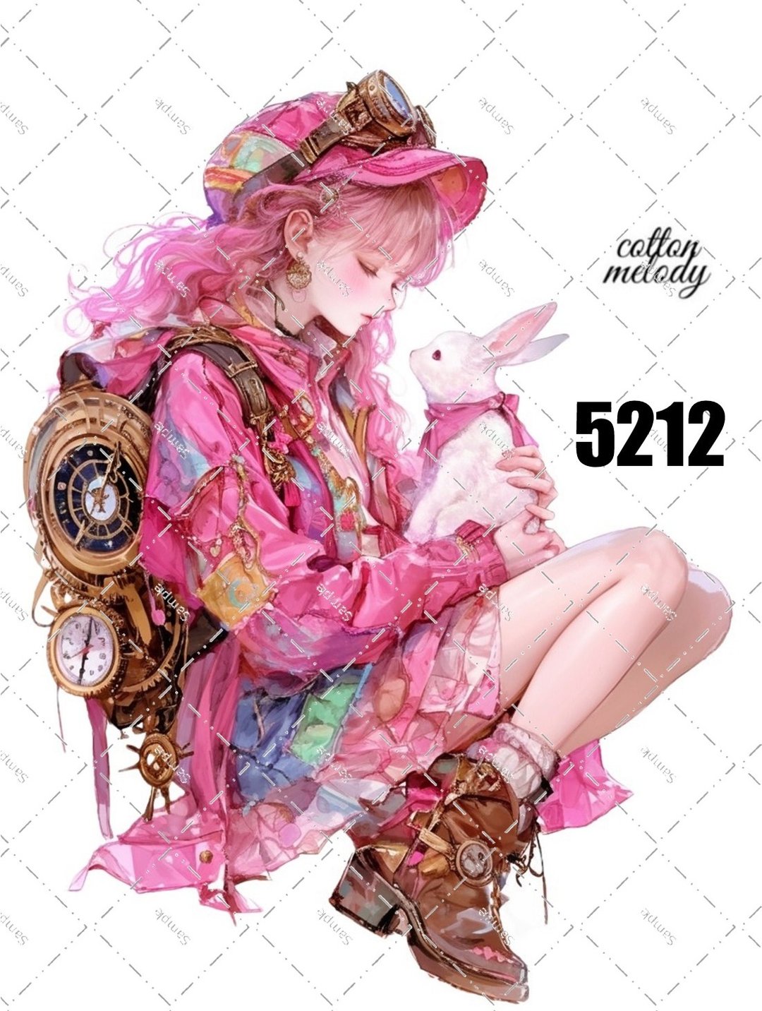 original sticker no.5212 人物贴纸 原创贴纸 原创人物贴纸 装饰贴纸 cotton melody - 贴纸 - 纸 