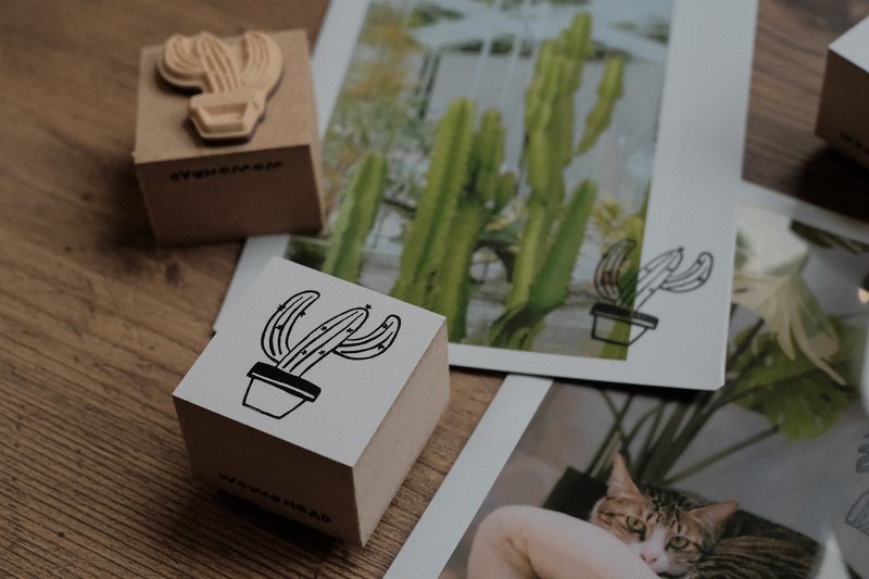 【窝窝头原创印章】仙人掌 - 印章/印台 - 木头 白色