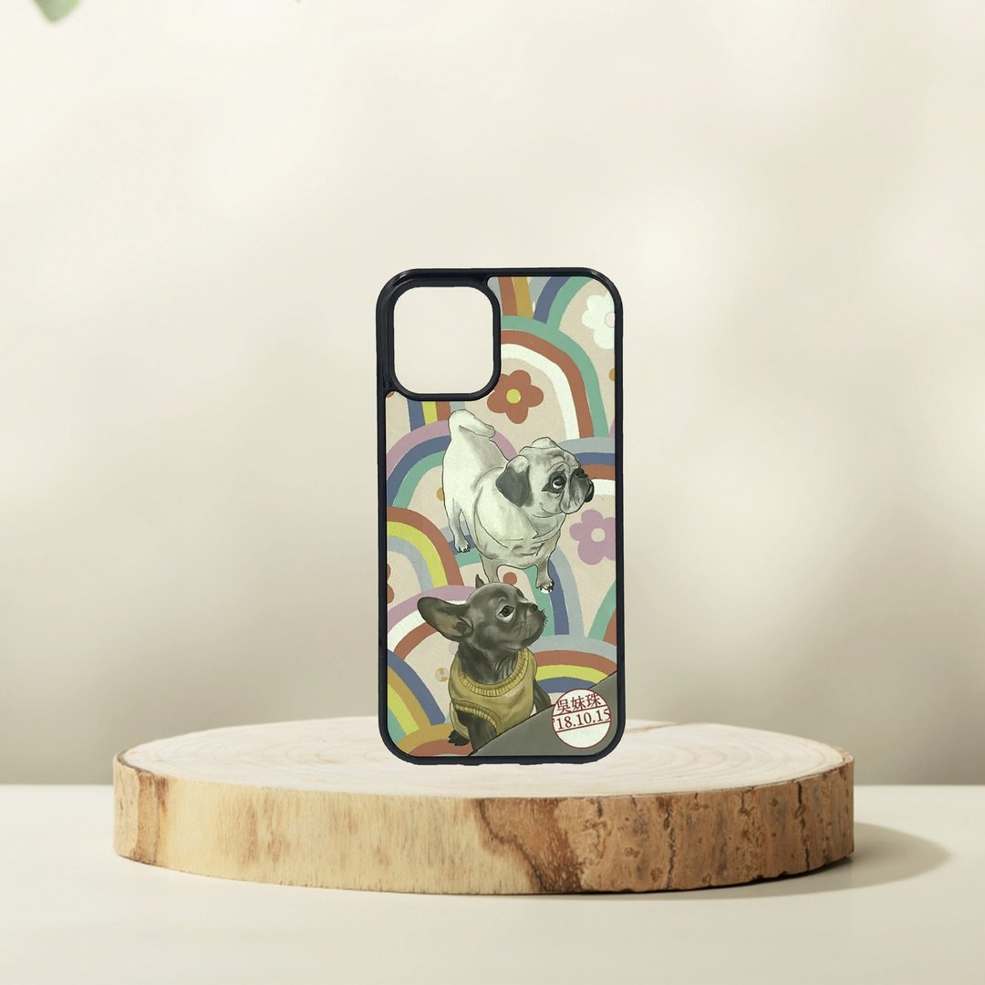 法斗犬与巴哥 iPhone 手机壳 - 手机壳/手机套 - 塑料 