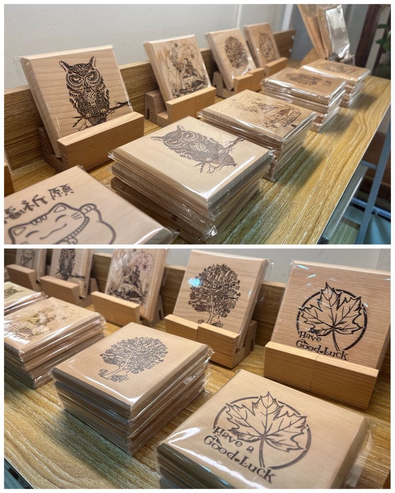 桧木杯垫∣嘉义伴手礼∣台湾制∣现货 - 杯垫 - 木头 