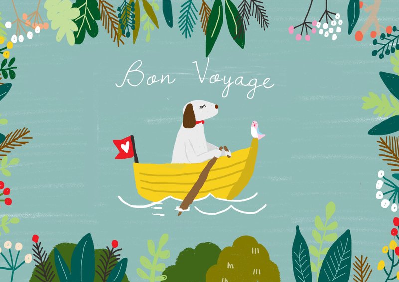 澳洲Suki McMaster 插画原作 － Bon Voyage - 墙贴/壁贴 - 纸 多色