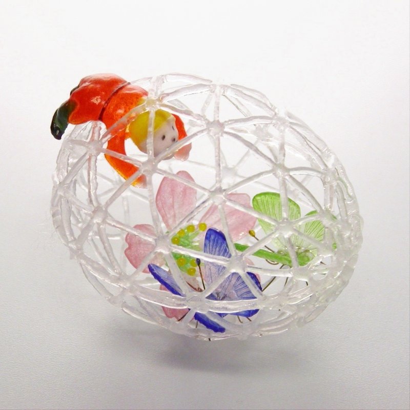 The story of a glass butterfly and a dwarf (cherry blossom) - 摆饰 - 玻璃 粉红色