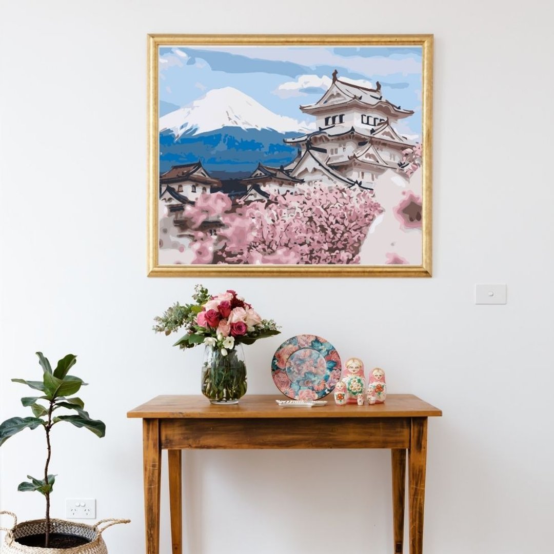 花见-姬路城 创意数字油画 【销售排行榜】 - 插画/绘画/写字 - 其他材质 
