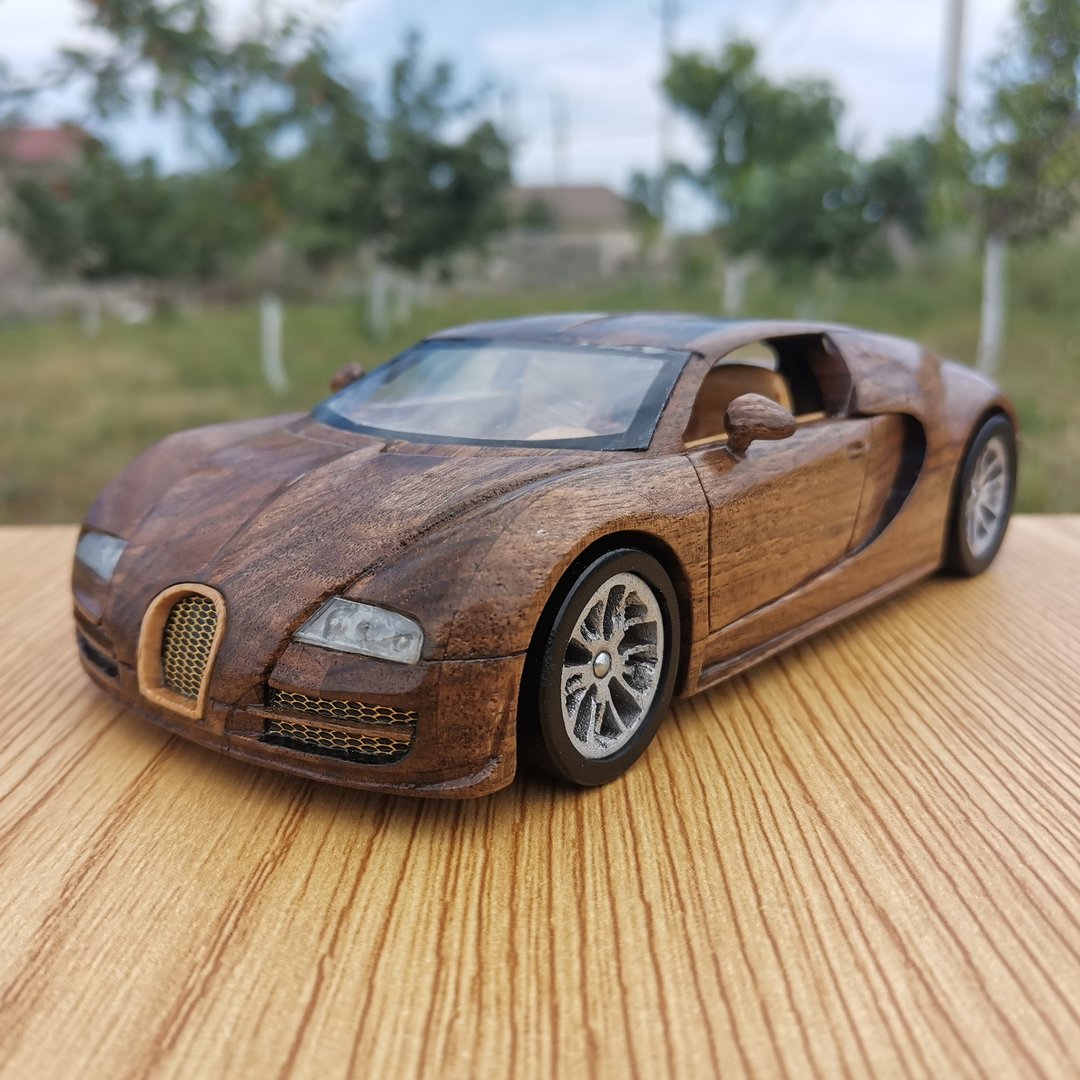 定制化玩具车模型布加迪威龙 2010 - 摆饰 - 木头 
