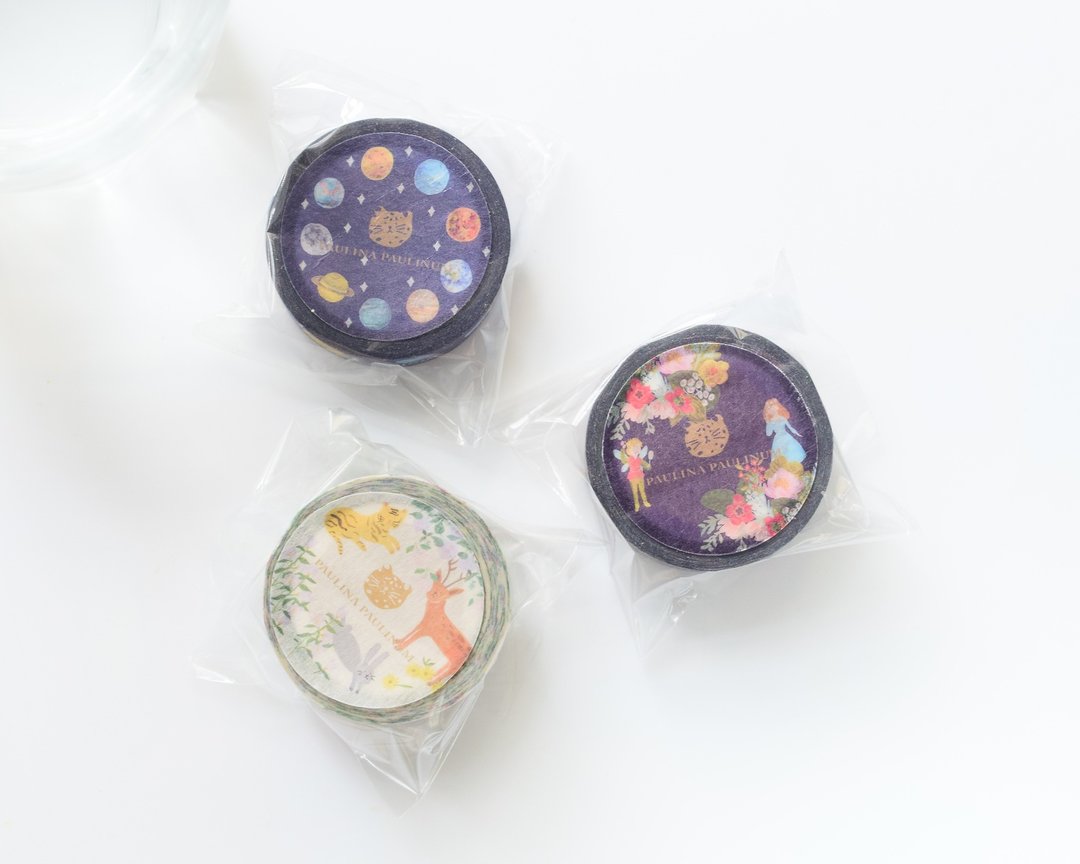 纸胶带福袋 六卷入 手帐星空花动物 交换圣诞礼物 - 纸胶带 - 纸 多色
