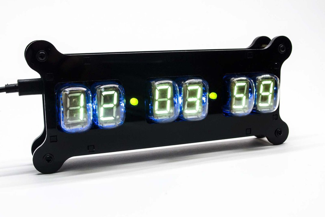 NADIA Desk Clock IV-22 VFD Tubes + Black case + Remote + RGB Nixie Era! - 数码小物 - 塑料 黑色