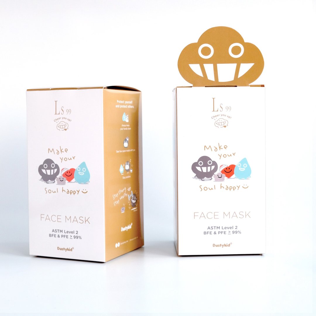 Dustykid尘 L'S Level 2 ASTM二级 PFE, BFE 99%即弃医护口罩套装 - 口罩 - 纸 多色