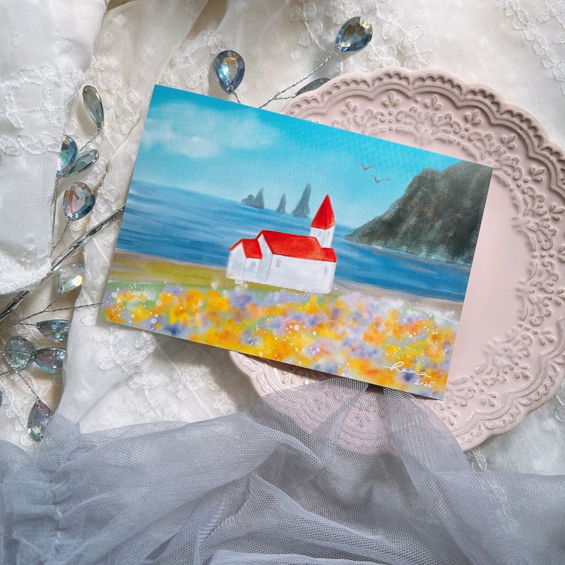 冰岛之四季 明信片 极光 旅行 文具 冰川 星空 原创 风景 - 卡片/明信片 - 纸 多色