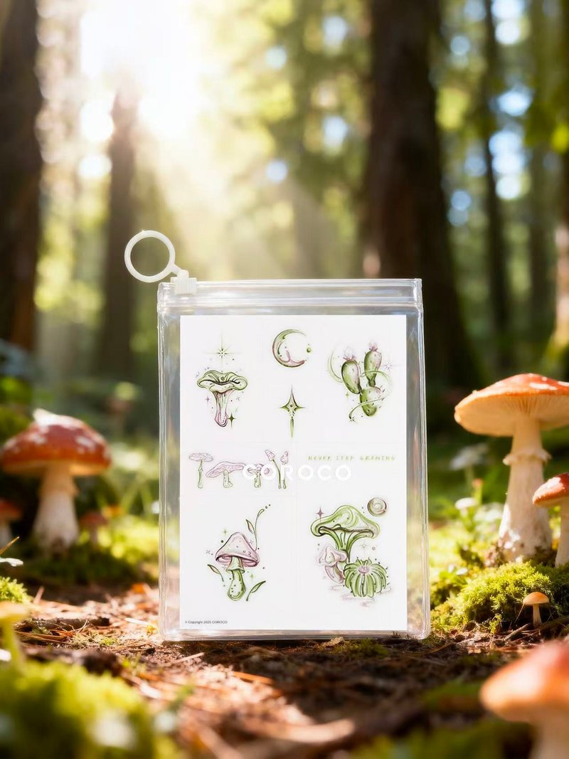 【哑光纹身贴纸】原创设计 | 刮刮纹身贴刺青贴 - 蘑菇仙人掌 - 纹身贴 - 其他材质 