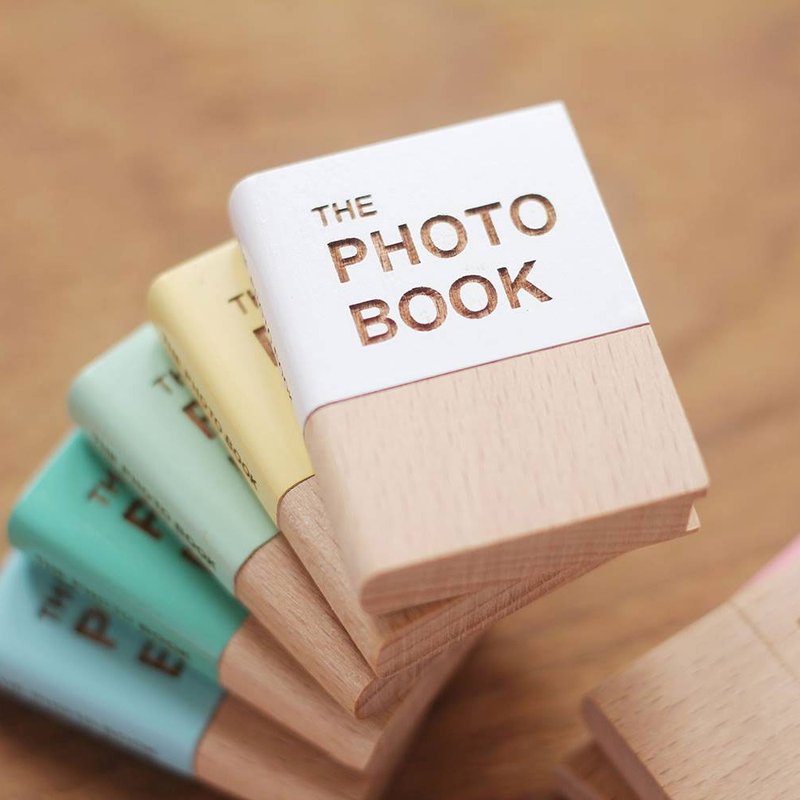 【圣诞定制礼物】 USB 原木随身碟 THE PHOTOBOOK 回忆纪念册 - U盘 - 木头 蓝色