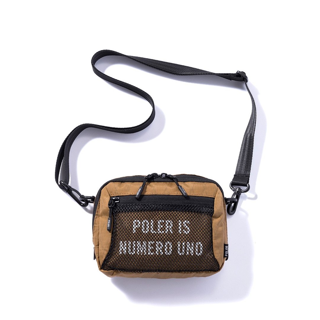 日本限定 POLER X-CLOTH MINI SHOULDER 迷你侧背包 / 狼棕 - 侧背包/斜挎包 - 尼龙 咖啡色