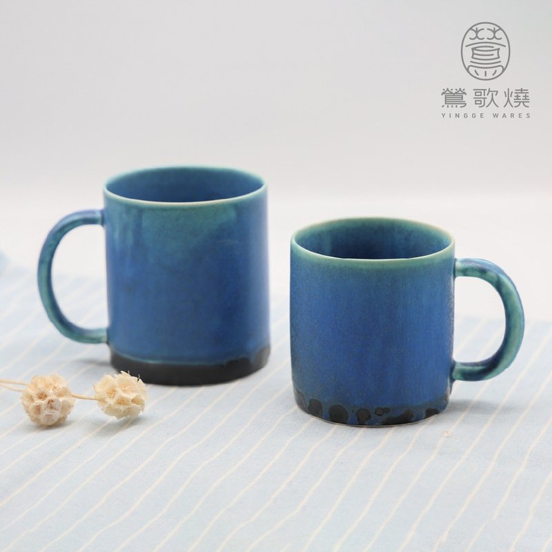 【莺歌烧】安达窑 - 为蓝系列 - 大小马克杯 - 咖啡杯/马克杯 - 陶 