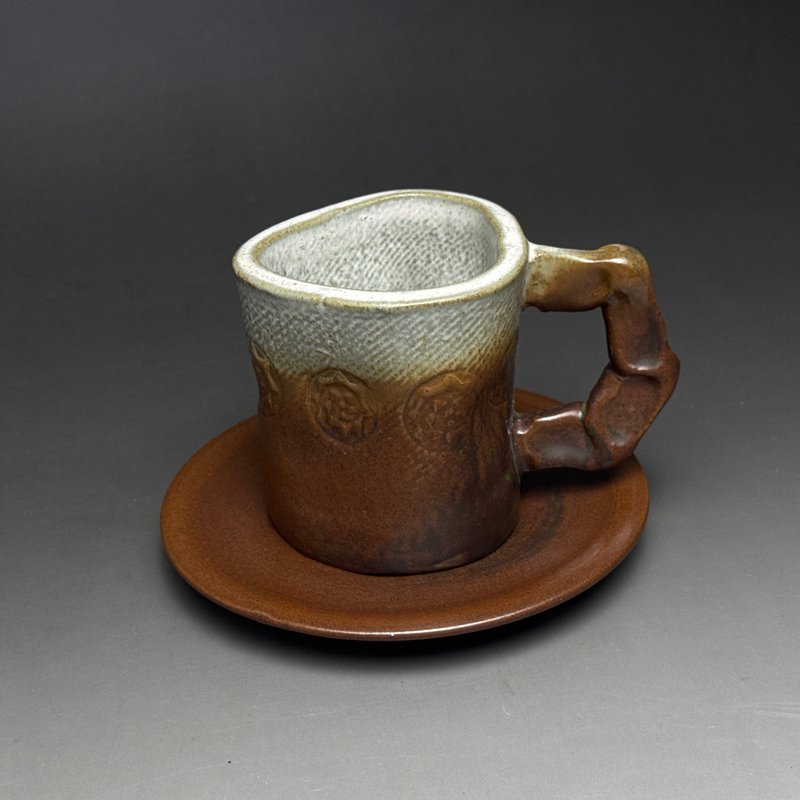 台湾【手作HandMade】侘寂の咖啡杯组捌 - 咖啡杯/马克杯 - 陶 咖啡色