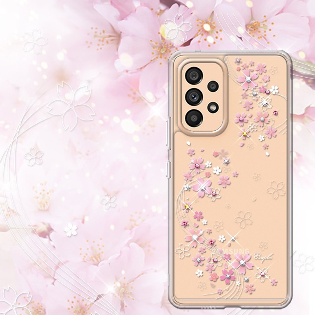 Samsung Galaxy A53 5G 防震双料水晶彩钻手机壳-天籁之樱 - 手机壳/手机套 - 其他材质 多色