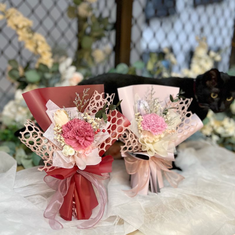 粉嫩小资款永生康乃馨花束 干燥花束 母亲节花束 - 干燥花/捧花 - 植物．花 多色