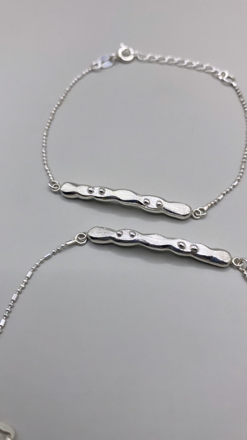 花粉系列 杏 手链 - 手链/手环 - 纯银 银色