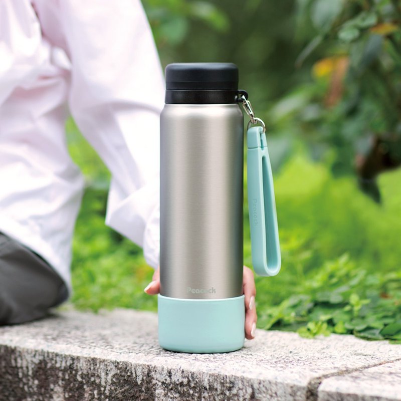 【孔雀Peacock】1000ML 316不锈钢保冷杯/保温杯 运动随身-原钢色 - 保温瓶/保温杯 - 不锈钢 银色