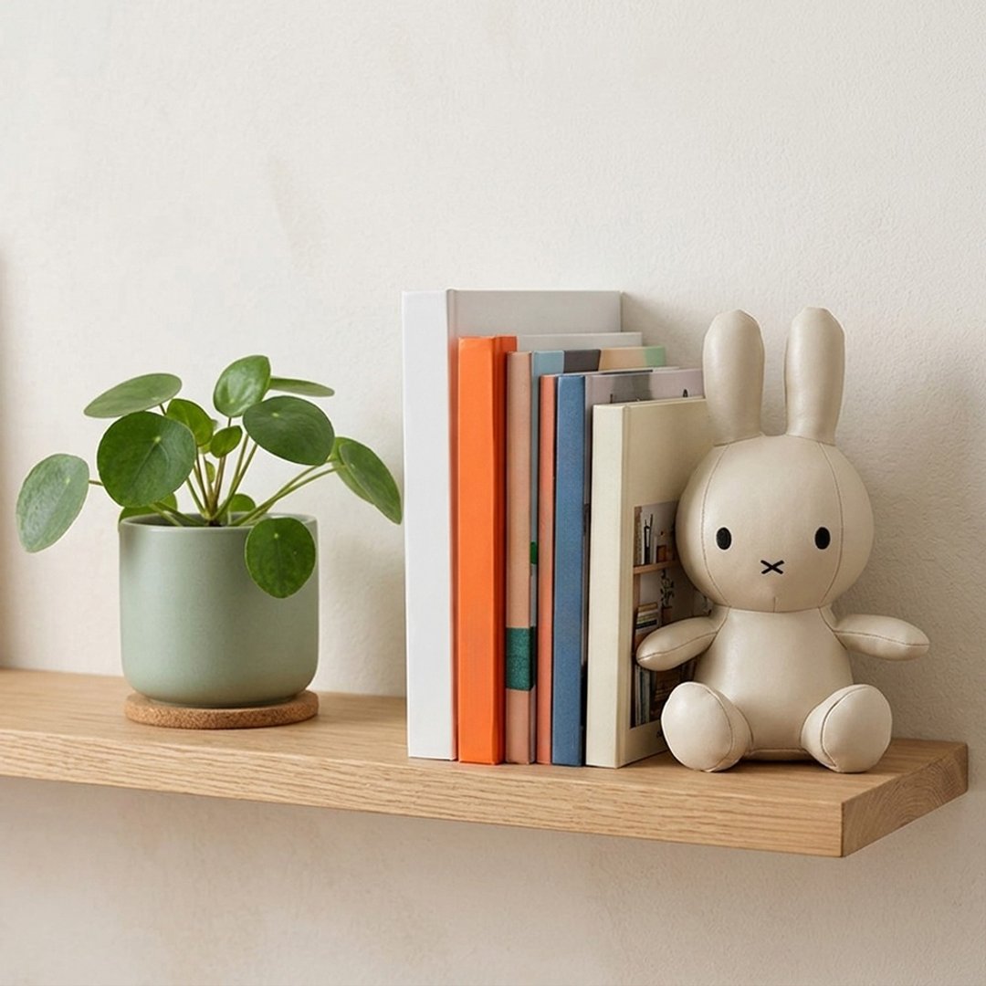 BON TON TOYS Miffy 米菲兔书挡 - 象牙白 24/33cm - 玩偶/公仔 - 聚酯纤维 多色
