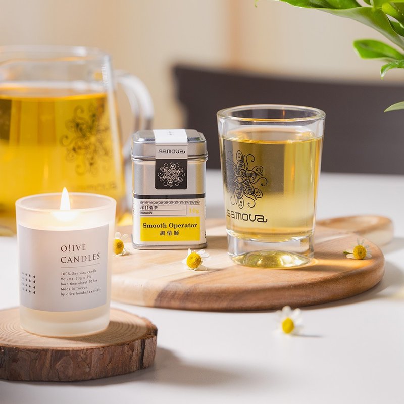 【 samova 】调情师洋甘菊茶+甜蜜生活 晨曦花果香 香氛蜡蠋 - 茶 - 其他材质 金色