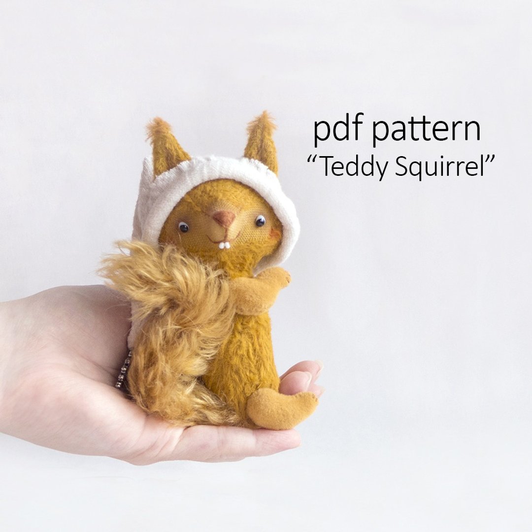 Pattern of Teddy Squirrel 13cm - Pdf Pattern - 手工艺教程/工具书 - 其他材质 