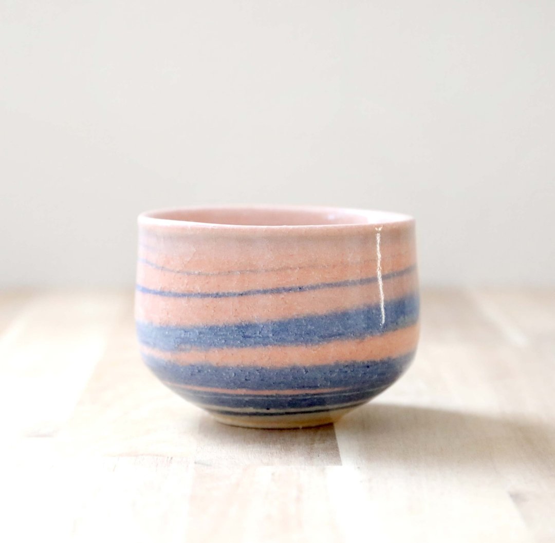 揉好的茶杯 早晨的天空 2 - 茶具/茶杯 - 陶 粉红色