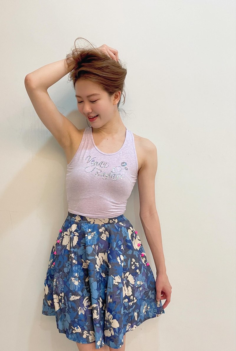 Vegan 零废弃 Vegan Badass 运动短背心 - 女装背心 - 棉．麻 紫色