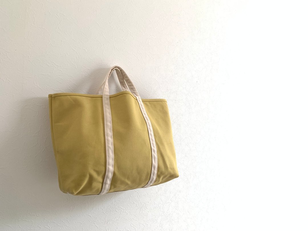 Pinkoi 代购 - 预订制作】帆布 BASIC TOTE(M) 枫糖烤地瓜×原色 - 手提包/手提袋 - 棉．麻 黄色