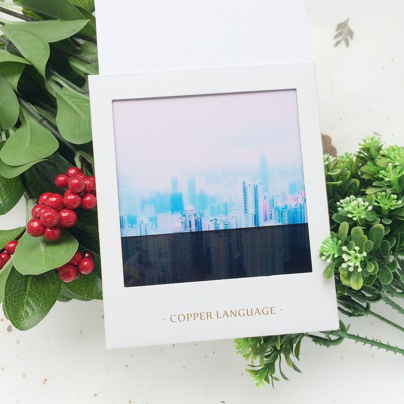 显影卡片-香港风景     显影/纪念/卡片/毕业礼物/毕业季/生日卡片/纪念日/情人节卡片/万用卡/风景/小物 - 卡片/明信片 - 纸 蓝色