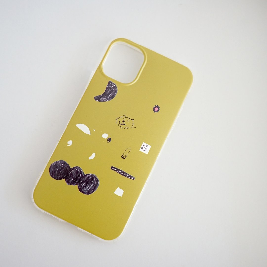 iphone17 晚安我的狗狗手机壳 印花质感软壳 芥黄色iphone - 手机壳/手机套 - 橡胶 卡其色