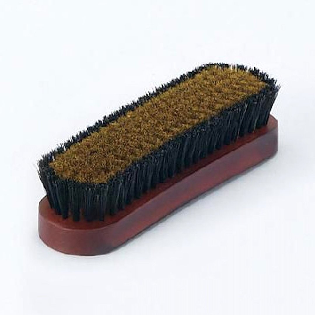 莫布雷x平野 Hirano Brush 顶级手工麂皮刷 黄铜丝/猪鬃 日本制 - 鞋垫/周边 - 木头 咖啡色