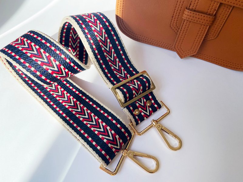 2寸宽版背带 棉织背带 背包背带  可以调整 可以替换 印花背带 - 手提包/手提袋 - 棉．麻 粉红色