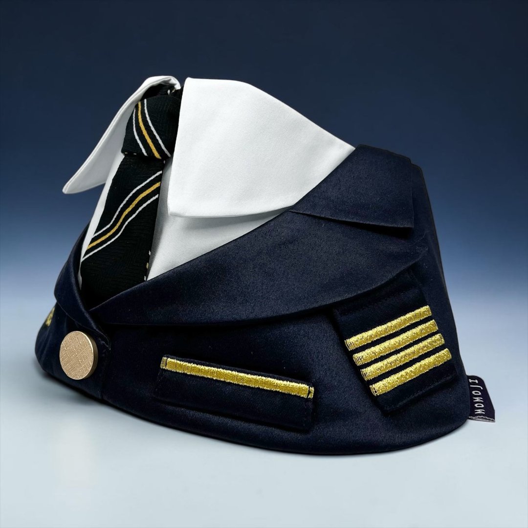 Momoji Air • Pilot (1-Midnight Blue) | Pet Neckwear - 衣/帽 - 聚酯纤维 黑色