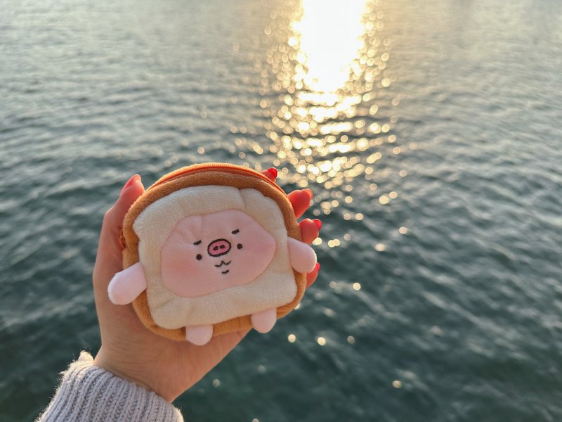 【现货】豚豚TunTun | 面包豚AirPods收纳袋 | 散纸包 | 可爱原创 - 零钱包 - 棉．麻 