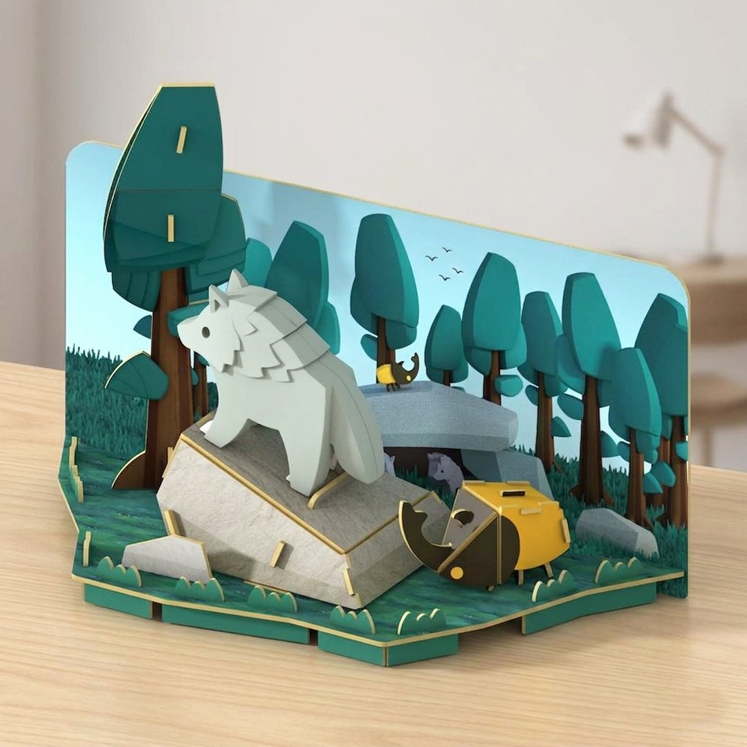 Halftoys Animal 狼STEAM教育玩具 - 桌游/玩具 - 塑料 蓝色
