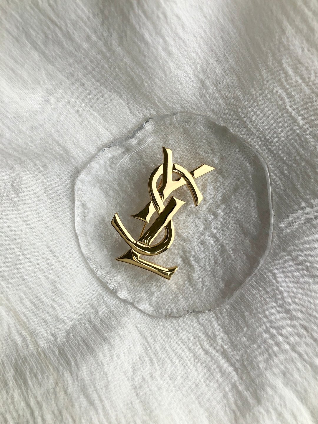 【日本直送，铭牌二手包装】Yves Saint Laurent伊夫圣罗兰胸针 YSL vintage Vintage老472ap8 - 胸针 - 其他材质 金色