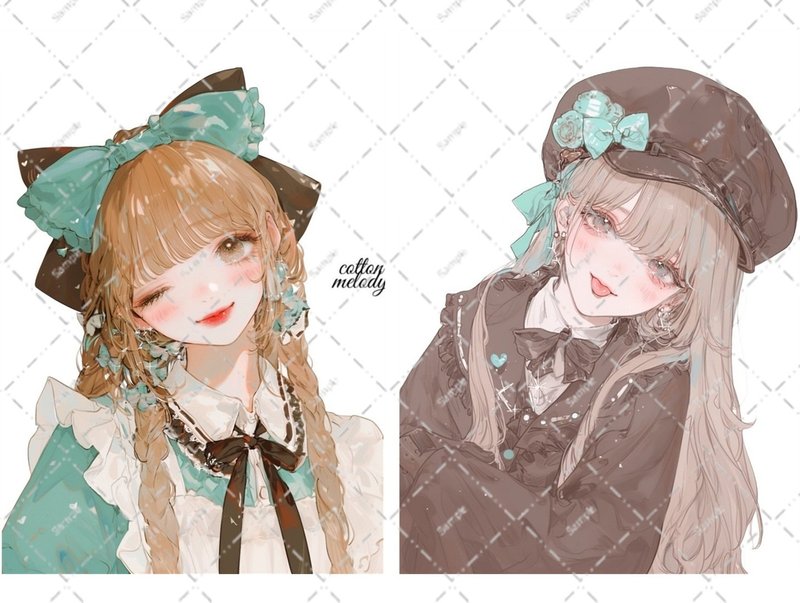 original sticker no.6819 人物贴纸 原创贴纸 人物贴纸 女孩贴纸 原创人物贴纸 - 贴纸 - 纸 